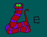 Dibujo Serpiente pintado por davii       