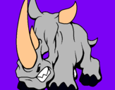 Dibujo Rinoceronte II pintado por natashaa