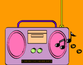 Dibujo Radio cassette 2 pintado por UDANERO