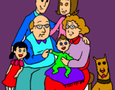 Dibujo Familia pintado por valenyfran