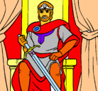 Dibujo Caballero rey pintado por pilatos 