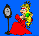 Dibujo Princesa y espejo pintado por geriital