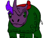 Dibujo Rinoceronte pintado por pinhidred