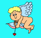 Dibujo Cupido pintado por danhi