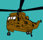 Dibujo Helicóptero al rescate pintado por moran