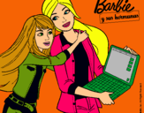 Dibujo El nuevo portátil de Barbie pintado por amalia