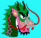 Dibujo Cabeza de dragón pintado por MEWug