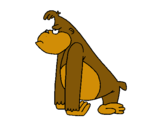 Dibujo Mono enfadado pintado por dddd