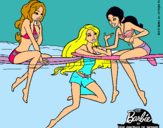 Dibujo Barbie y sus amigas pintado por bannito