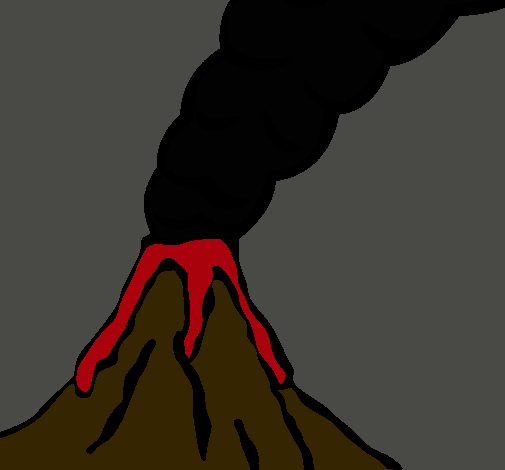 Dibujo Volcán pintado por dieguio