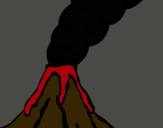 Dibujo Volcán pintado por dieguio