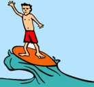 Dibujo Surfista pintado por desmat