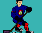 Dibujo Jugador de hockey sobre hielo pintado por rebvh
