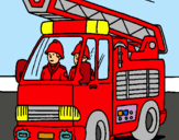 Dibujo Coche de Bomberos pintado por lucia32