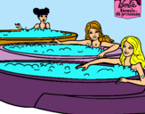 Dibujo Barbie y sus amigas en el jacuzzi pintado por valAmor