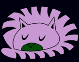 Dibujo Gato durmiendo pintado por dieguio
