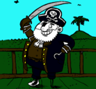 Dibujo Pirata a bordo pintado por abuelos