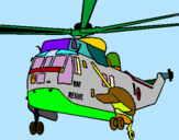 Dibujo Helicóptero al rescate pintado por dido