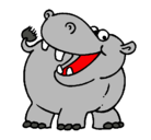 Dibujo Hipopótamo pintado por Salvatore