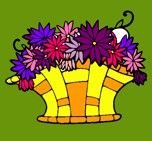 Dibujo Cesta de flores 7 pintado por alimarch
