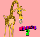 Dibujo Madagascar 2 Melman pintado por chofi
