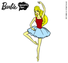 Dibujo Barbie bailarina de ballet pintado por retina