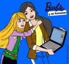 Dibujo El nuevo portátil de Barbie pintado por amanditas