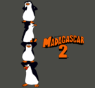 Dibujo Madagascar 2 Pingüinos pintado por gatita13