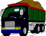Dibujo Camión de carga pintado por LAUBEJAR
