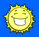 Dibujo Sol sonriendo pintado por chofi