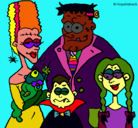 Dibujo Familia de monstruos pintado por SPMARC