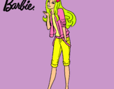 Dibujo Barbie con look casual pintado por agrisones