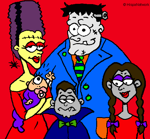 Dibujo Familia de monstruos pintado por aleja_99