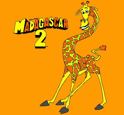 Dibujo Madagascar 2 Melman pintado por luis123