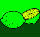 Dibujo limón pintado por gerras