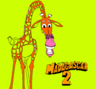 Dibujo Madagascar 2 Melman pintado por yuel