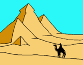 Dibujo Paisaje con pirámides pintado por leonmex