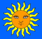Dibujo Sol pintado por calaccal