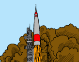 Dibujo Lanzamiento cohete pintado por 1255225