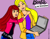 Dibujo El nuevo portátil de Barbie pintado por ordenador