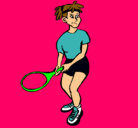 Dibujo Chica tenista pintado por marlin