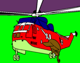Dibujo Helicóptero al rescate pintado por saulititito