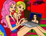 Dibujo Barbie chateando pintado por 141118