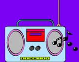 Dibujo Radio cassette 2 pintado por erikita