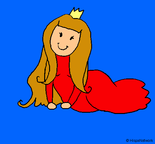 Dibujo Princesa contenta pintado por getzemany