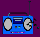 Dibujo Radio cassette 2 pintado por arrety