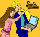 Dibujo El nuevo portátil de Barbie pintado por dominique1