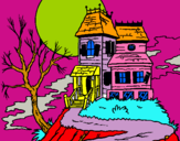 Dibujo Casa encantada pintado por chincha