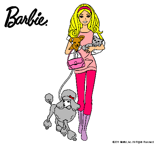 Barbie con sus mascotas