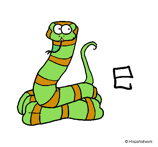 Dibujo Serpiente pintado por rqlopezg